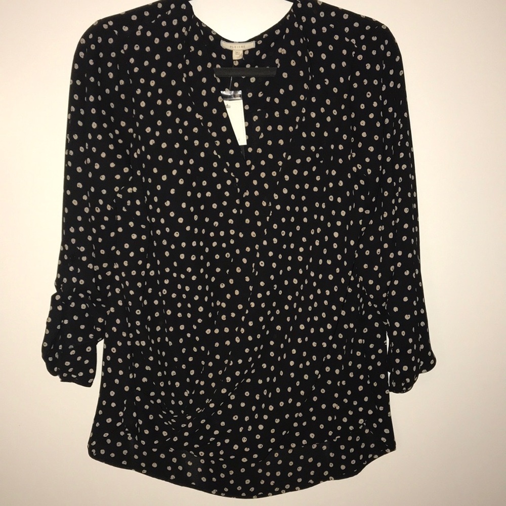 Pleione Black and Peach Blouse